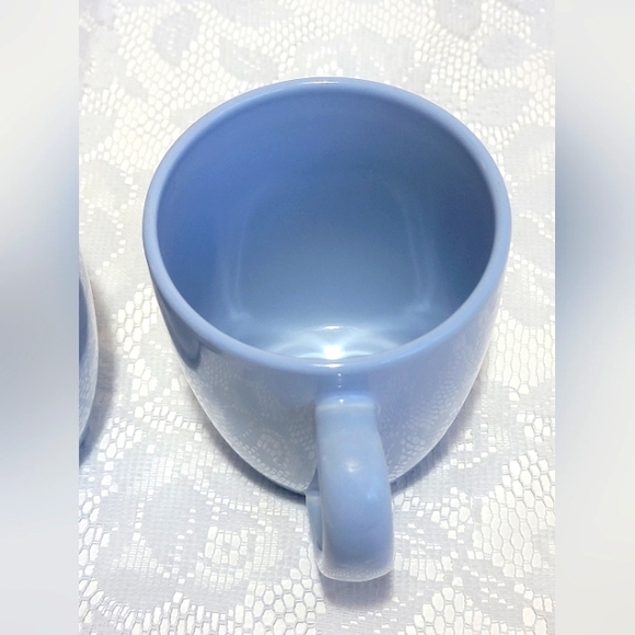 Vintage Three Corelle Light Periwinkle Country Blue Stoneware Coffee Mug Tea Cup - Picture 17 of 17